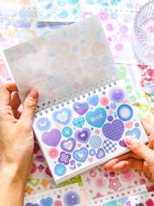 50張/包混合圖案什錦貼紙簡單多用途貼紙用於DIY工藝裝飾 - 彩色 - 查看 5