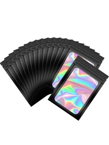 10 cái/bộ Bao bì PP, Bao bì ba chiều hiện đại cho đồ dùng học tập tại nhà Túi thực phẩm Hộp thực phẩm Thích hợp cho kẹo Bánh quy sô cô la, v.v. - màu đen - Xem 9