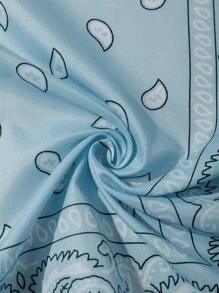 Paisley Print Bandana - Blue - View 3