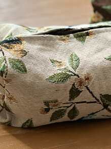 1pc Polyester Tissue Storage Box, Creative Flower & Bird Embroidered Tissue Box Cover Holder For Home, Home Stuff, Table, Home Decorations, Home Organization And Storage, Room Decor, Room Decor Bedroom, Kitchen Accessories, Kitchen Tools, Organizer Kitchen, Travel, Holiday,Tissue Box Holder,Napkin Holder,Festival Family Gathering,Kitchen Dining Table Decor For Home Kitchen Bedroom Living Room Dining Room, Home Decoration Accessories, Decorative Box,Women Wedding Gift,Summer Travel Holiday Festival Must-Have