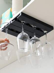 2 piezas/set estante de almacenamiento de tazas de acero inoxidable, estante de almacenamiento moderno montado en la pared sin perforaciones para cocina