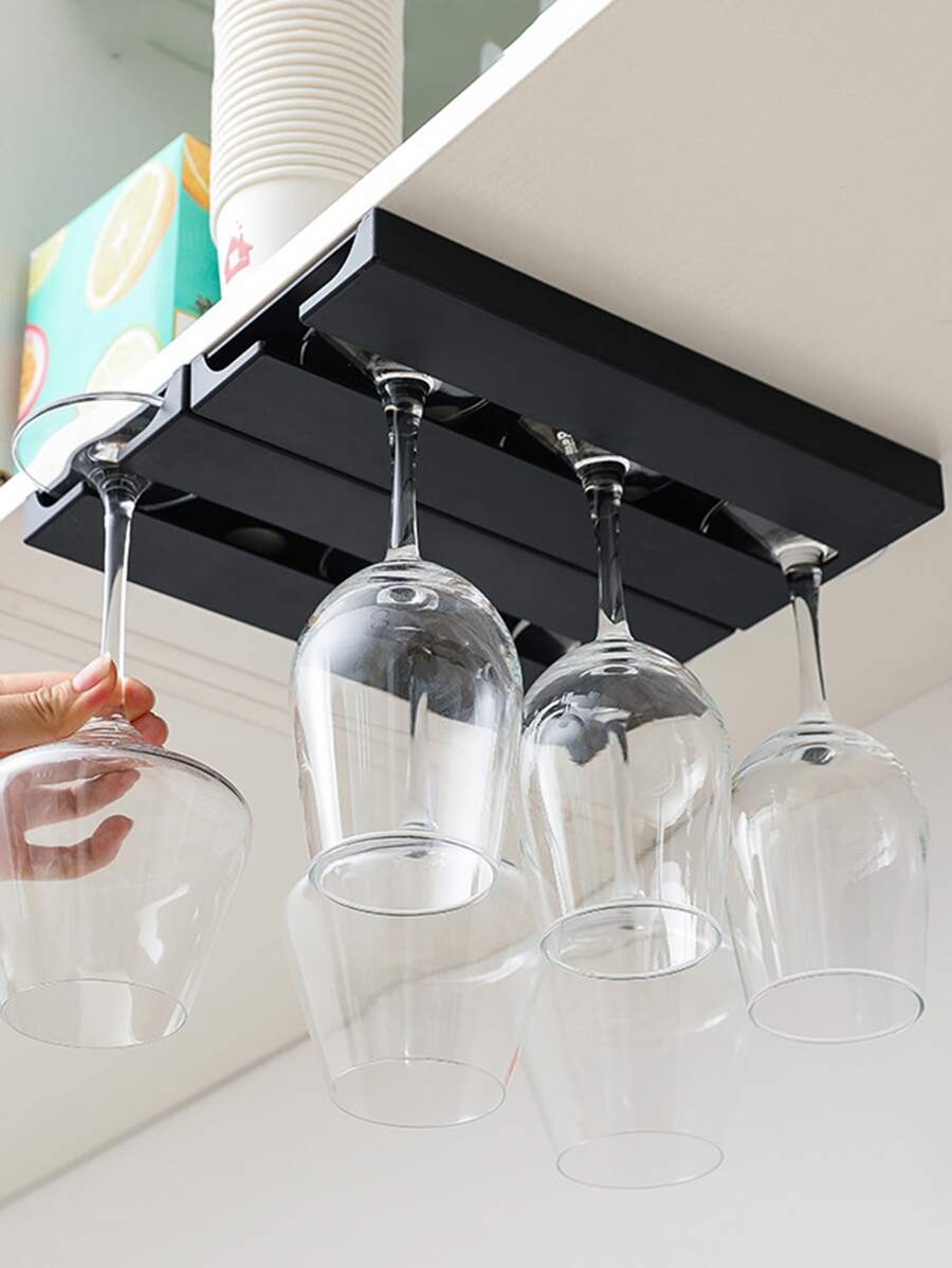 2 piezas/set estante de almacenamiento de tazas de acero inoxidable, estante de almacenamiento moderno montado en la pared sin perforaciones para cocina