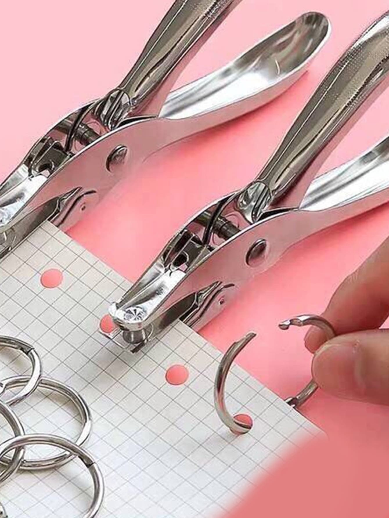 1 pieza plata manual simple multipropósito asa para oficina - Gris - Ver 1