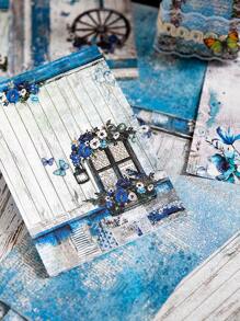 YANJI Bộ 50 Hoa Văn Hỗn Hợp Chất Liệu Giấy Vintage Giấy Thủ Công Trang Trí Đa Năng Cho Thủ Công DIY, Trang Trí - Nhiều màu - Xem 1