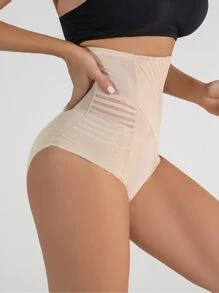 High Waisted Shapewear Panty - Apricot - View 4