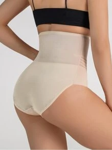 High Waisted Shapewear Panty - Apricot - View 5