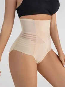 High Waisted Shapewear Panty - Apricot - View 6