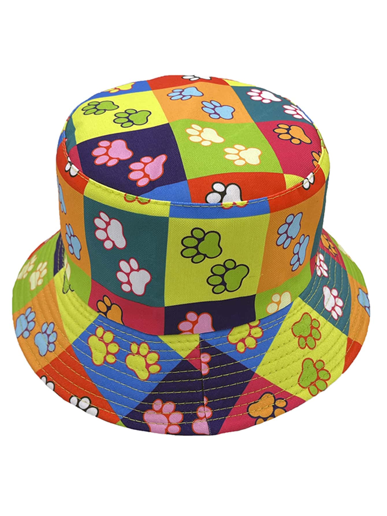 Sombrero cubo con estampado de garra - Multicolor - Ver 1