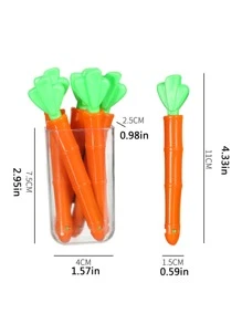 1set PP Food Sealing Clip, Cute Carrot Design Sealing Clip For Food For Kitchen - Hot Pink - View 2