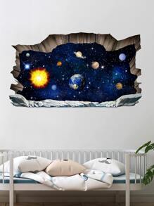 1 Miếng dán tường hoa văn Galaxy, Decal dán tường PVC in hình hiện đại để trang trí nhà cửa - Nhiều màu - Xem 2