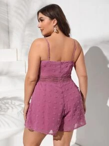 SHEIN Unity Jumpsuits Plus Size Trọn gói màu trơn Giải trí - Bụi hồng - Xem 2