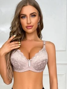 Floral Lace Underwire Bra