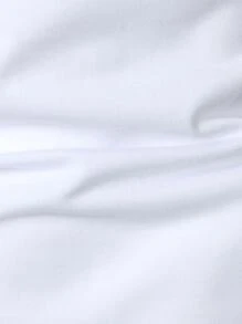 Manfinity Homme 男士條紋印花撞色POLO衫 - 黑與白 - 查看 5