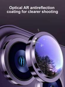 3 chiếc kính cường lực bảo vệ ống kính điện thoại tương thích với iPhone - Màu tím - Xem 6