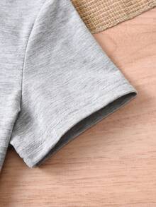 小男童標語圖案T恤