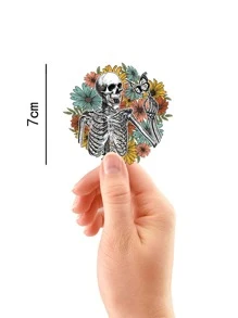 Butterfly Barn Co Flower & Skeleton Print Assorted Sticker