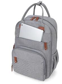 Diaper Bag Backpack Baby Bag, Baby Girl Boy Diaper Bag For Dad Mom With Pad, 16 Pockets, Pacifier Case, Large Diaper Bag Unisex For Travel - Grey - View 5