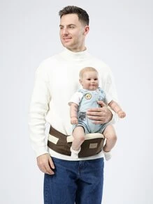 1入組字母圖形嬰兒臀部座椅 - 咖啡棕 - 查看 4