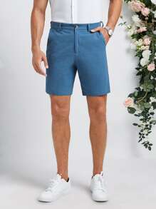 Manfinity NiteLyfe Men Solid Slant Pocket Shorts - Blue - View 1