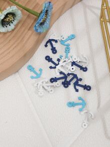 50pcs/set Wooden Throwing Decoration, Creative Mixed Color Anchor Design Confetti For Party - Multicolor - View 2