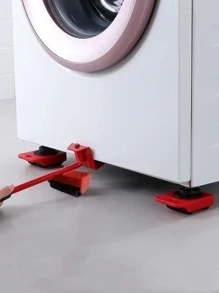 5 cái/bộ Đồ Nội Thất Bằng Sắt Mover, Đồ Nội Thất Đa Năng Hiện Đại Cho Gia Đình - Đỏ - Xem 1
