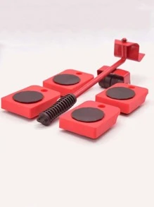 5 cái/bộ Đồ Nội Thất Bằng Sắt Mover, Đồ Nội Thất Đa Năng Hiện Đại Cho Gia Đình - Đỏ - Xem 2