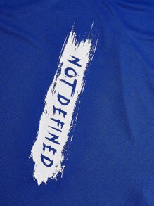 GENTILAND Men Slogan Graphic Tank Top - Blue - View 3