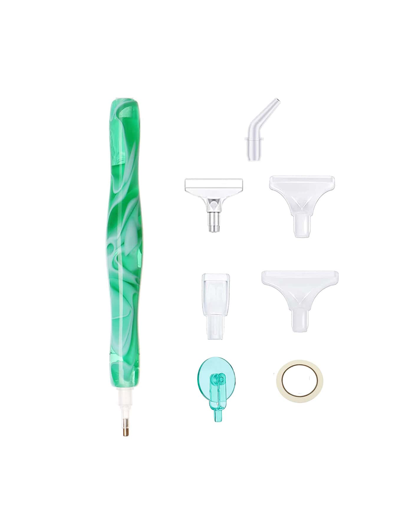 1套迷你便攜式DIY鑽石繪畫工具用於DIYABSDIY鑽石繪畫筆 - 綠色 - 查看 1