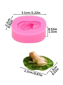 2pcs Frog Shaped DIY Silicone Mold - Pink - View 2