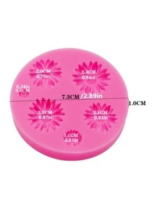 1个液态硅胶材质的硅胶模具，菊花树脂饰品配件硅胶模具，用于制作头饰、发夹、发圈、木屐装饰、树脂饰品配件 - 粉色 - 查看 3