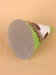 6入組/套紙帽搞笑足球和字母圖案派對帽 - 彩色 - 查看 3