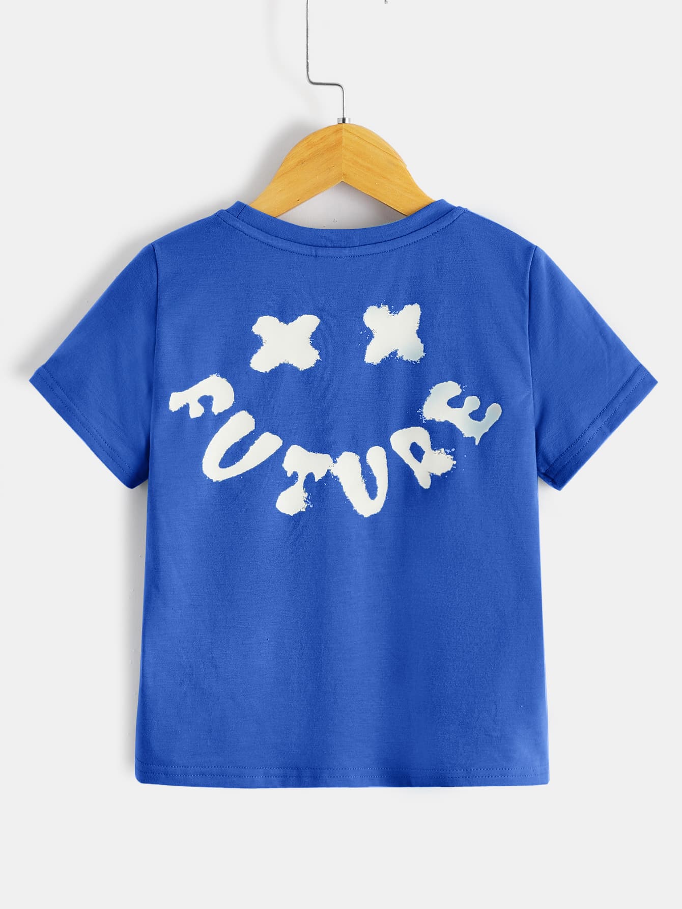 SHEIN Toddler Boys Letter Graphic Tee - Royal Blue - View 1