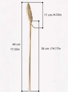 1pc Leaf Design Curtain Holdback - Gold - View 3