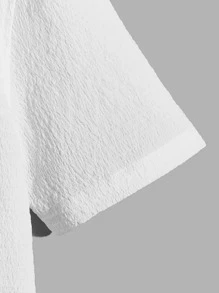 GENTILAND Men Solid Button Front Shirt - White - View 3