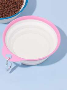 1入組可折疊寵物旅行碗適用於貓和狗狗適用於戶外 - 粉色 - 查看 4