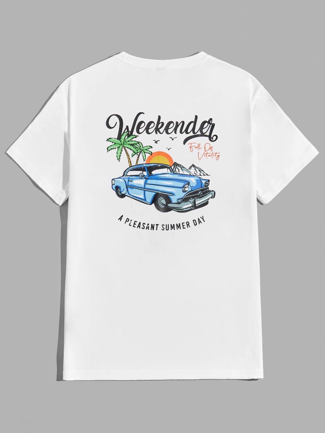 Manfinity RebelGame Men Car & Letter Graphic Tee - White - View 1