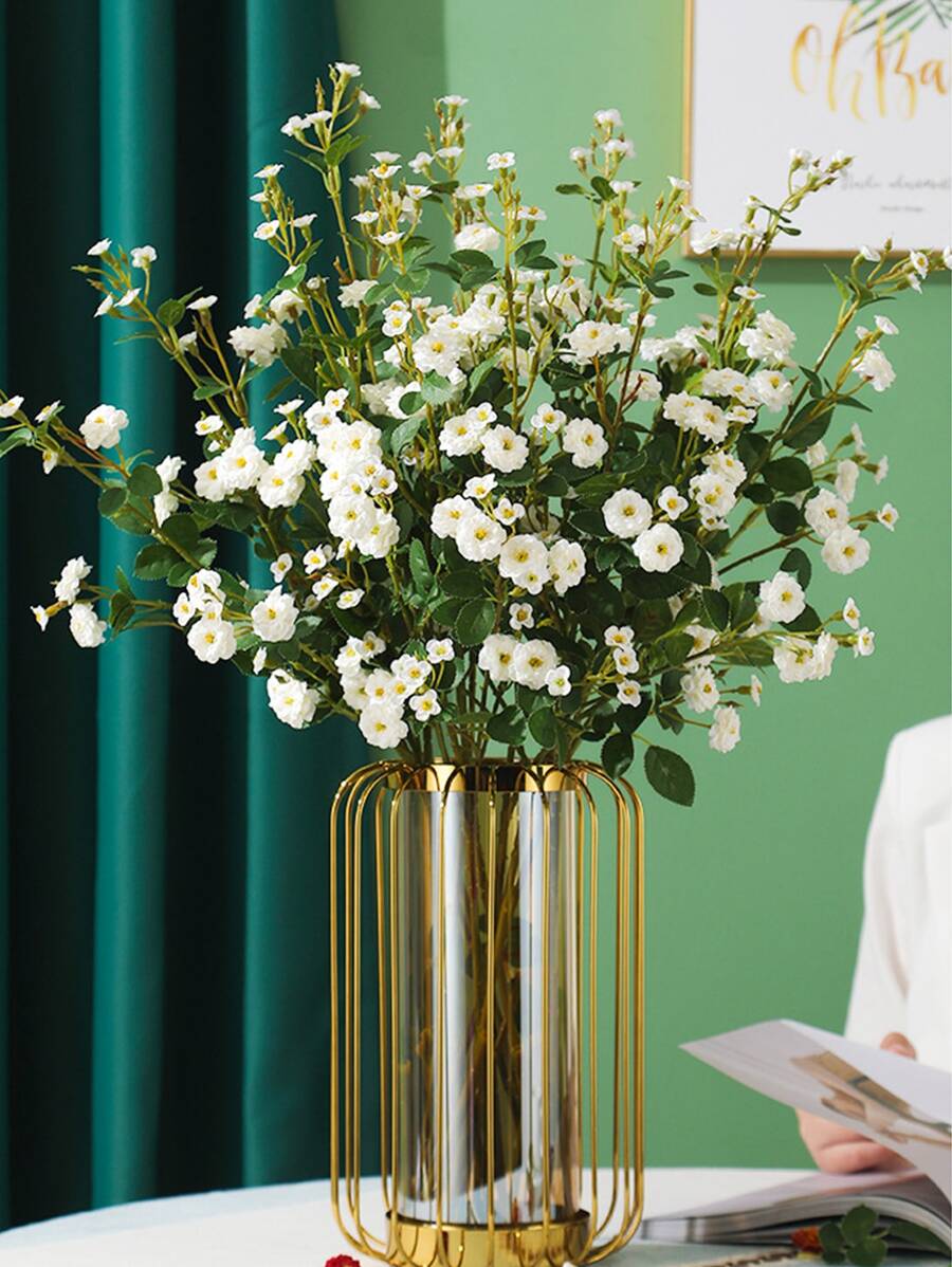 1 件人造玫瑰花束，适用于家庭、餐桌、婚礼、户外花园、生日、派对装饰和拍摄道具、情人节、礼物 - 彩色 - 查看 1