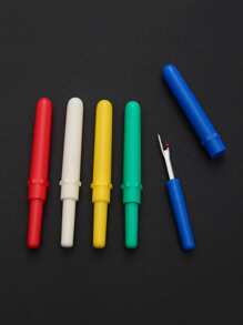 2 chiếc Máy Xẻ Đường May Bằng Nhựa, Công Cụ Tháo Chỉ Tay Cầm Để May DIY - Màu be - Xem 4