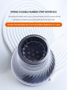 Hair Dryer Diffuser Attachment, Adjustable, Suitable For Curly Hair And Natural Waves, Compatible With Nozzle Diameter From 1.35 Inch To 2 Inch, Fits Over 90% Different Models Of Hair Dryers, - Black - View 3