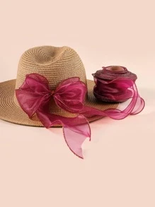 1pc Wave Gift Ribbon - Màu Đỏ Sâu - Xem 2