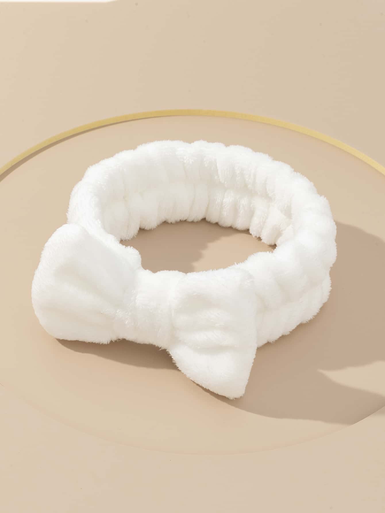 1pc Bow Decor Bath Headband Christmas For Holiday Gift Giving Home Bathroom Decor Summer - White - View 1