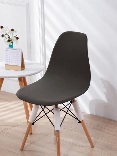 1/4/6 piezas Funda elástica de seda de leche de unicolor para silla Eames, funda protectora para silla de dormitorio, sala de estar y comedor, antipolvo y antisucio