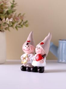 1入組合成樹脂裝飾工藝可愛人物設計裝飾物件 - 彩色 - 查看 2