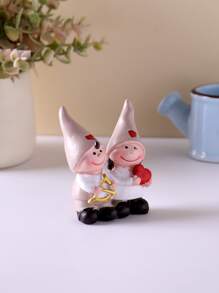 1入組合成樹脂裝飾工藝可愛人物設計裝飾物件 - 彩色 - 查看 4