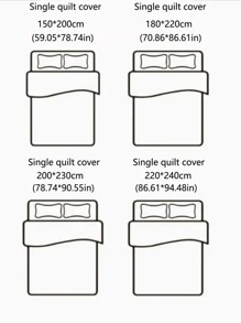 1pc Checkerboard Pattern Duvet Cover, Modern Microfiber Bedding Duvet Cover For Home - Black and White - View 3