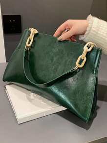 Textured Square Bag Vintage - Green - View 1