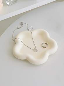 Bandeja De Joyería Con Diseño De Flor, Regalo Para El Día De San Valentín - Beis - Ver 1