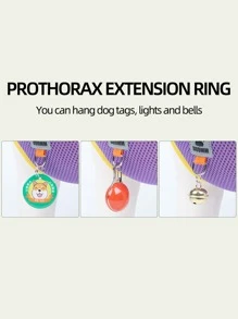 1 dây nịt thú cưng phản quang & 1 dây xích thú cưng cho chó ngoài trời - Màu tím - Xem 4