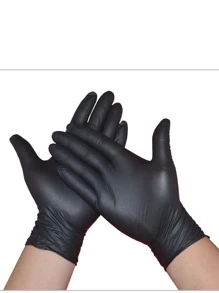 20 piezas/set guante de goma para el hogar, guante desechable negro moderno para lavar platos para el hogar - Ver 2