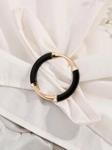 Khóa khăn hai tông màu - màu đen - Xem 1